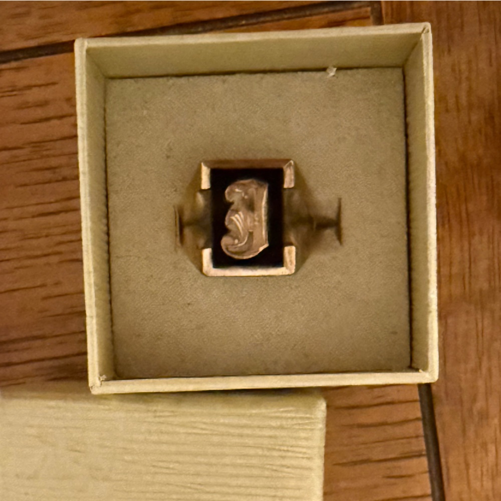 Onyx and Gold Vintage Signet Ring